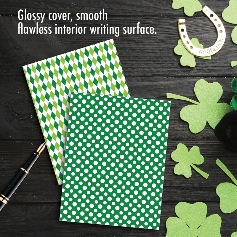 20 Asst'd St. Patrick's Day Notecards w/ Envelopes(2 of Each) St. Pat Patterns gallery