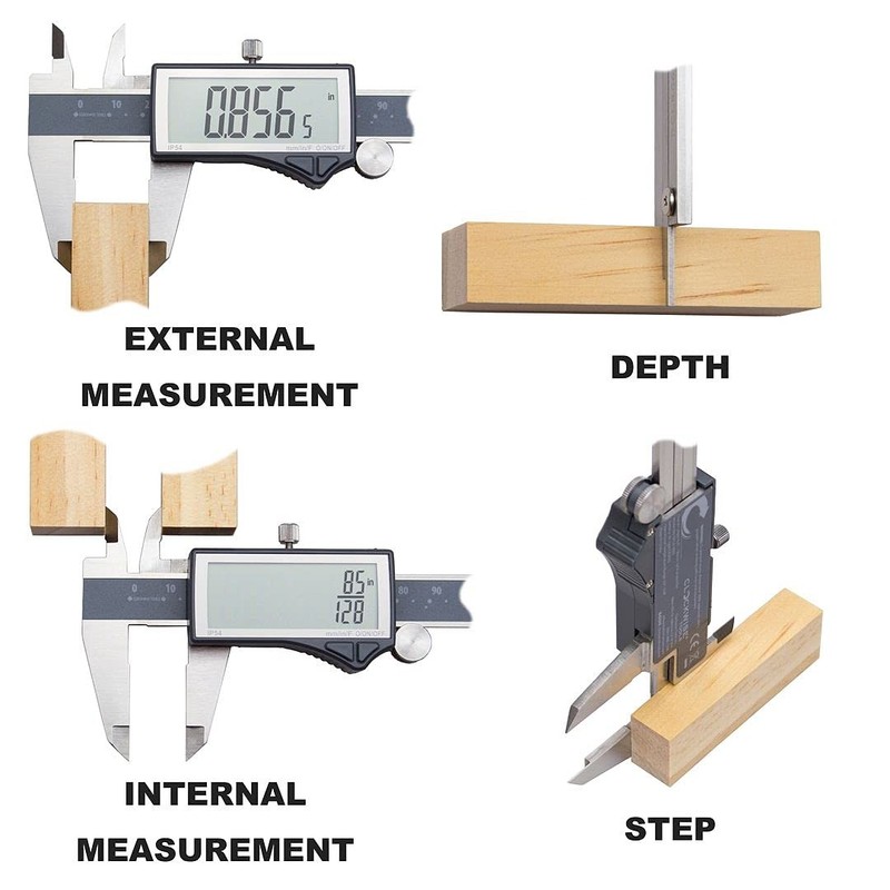 Clockwise Tools DCLR-1205 Electronic Digital Caliper Inch/Metric/Fractions Conve gallery