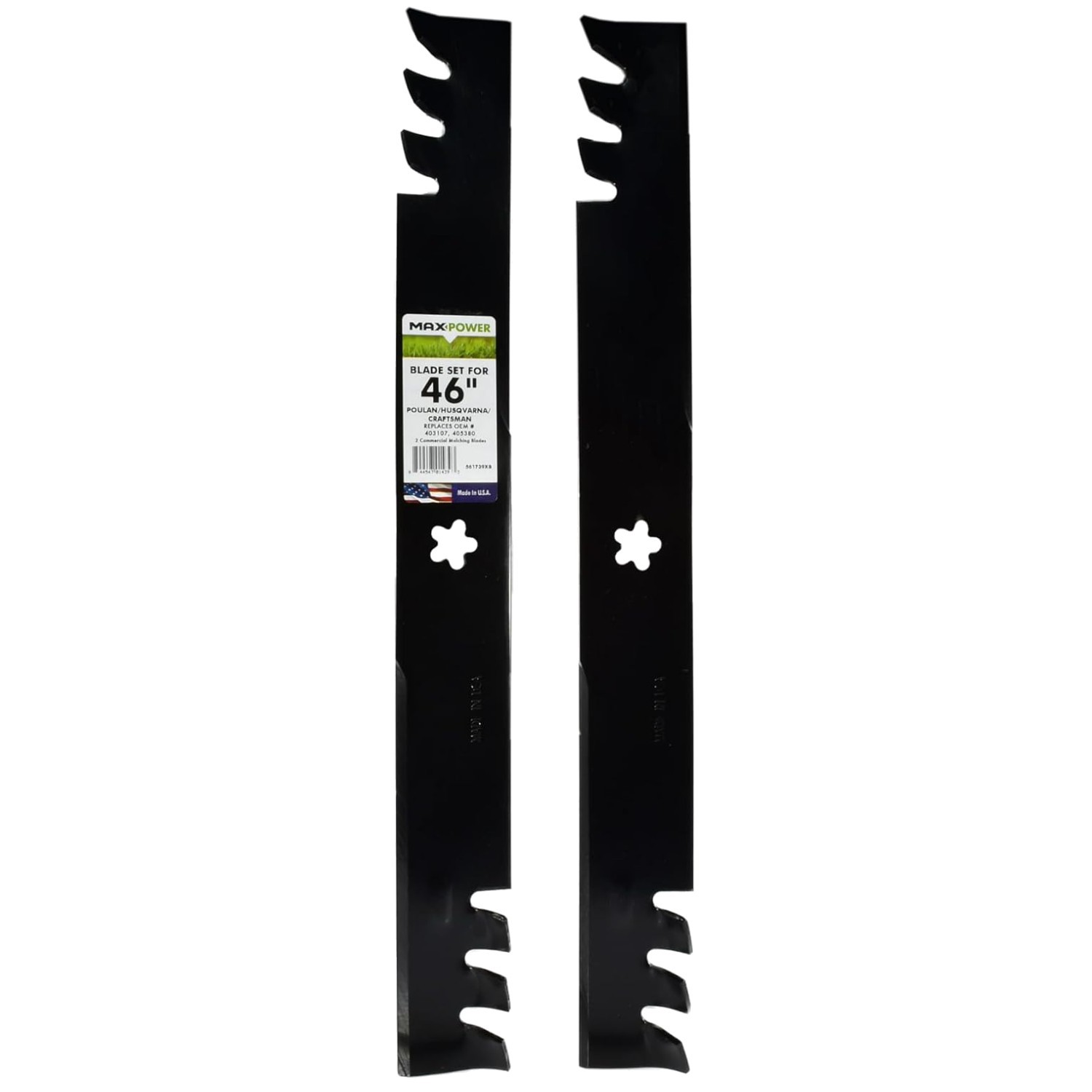 High-Quality 46" Mulching Blade Set with 5-Point Star Hole gallery