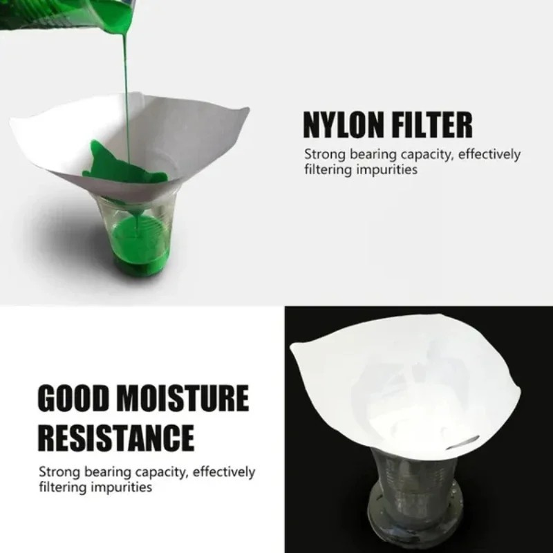 100pcs Paint Filter Funnel 100 Micron Disposable Spray Strainers - NEW gallery