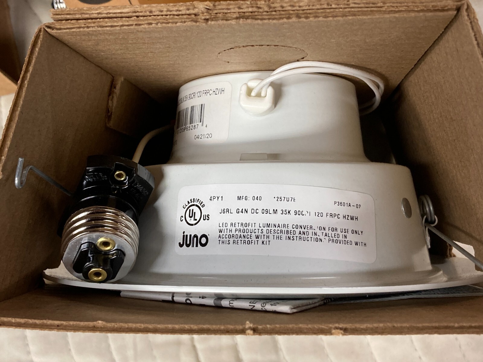 Qty 7 Juno Lighting WARM 3500 K LED 6" Retrofit Recess Trims - Lot of 7 Pcs. NIB gallery