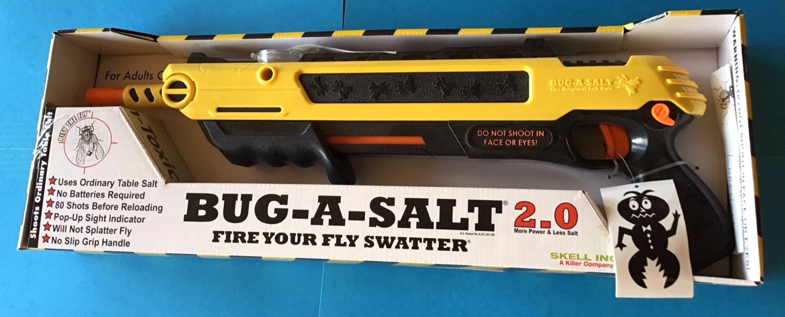 BUG-A-SALT 2.0 Yellow Salt Gun Fly Spider Insect Control Shooter | New in Box gallery