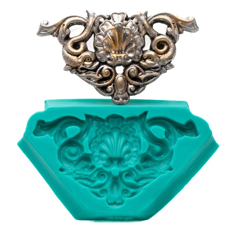 Scroll work Silicone Mold Fondant Chocolate Sugar Resin Polymer Clay Metal (749) gallery