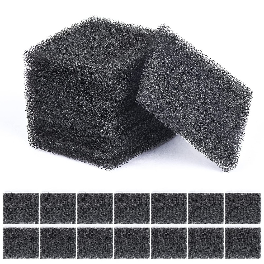 21 Pack Black Pump Filter Sponge Replacement Hydroponic Garden Foam Filters