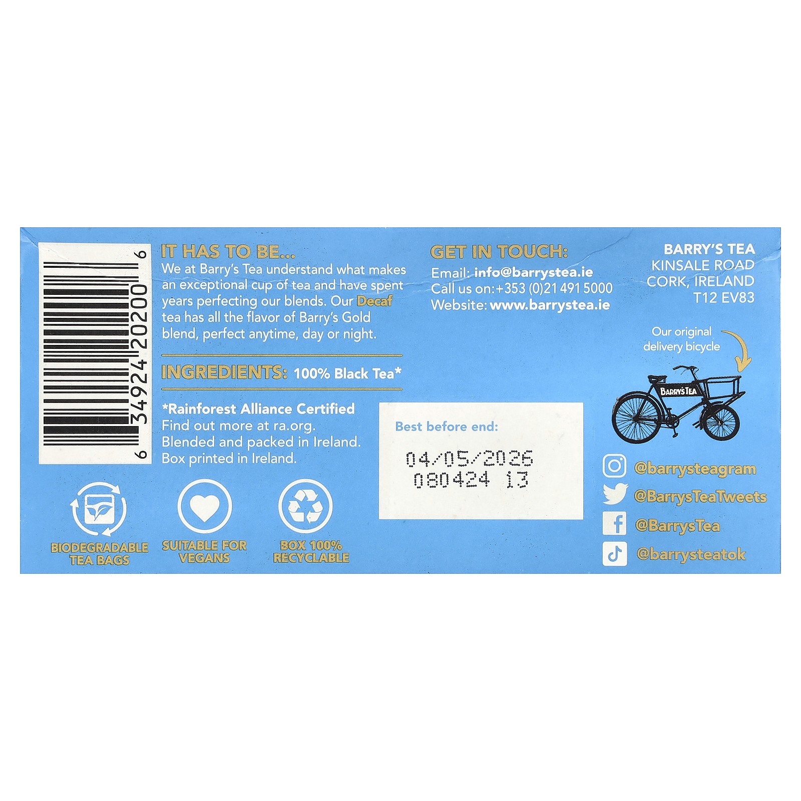 Decaf Blend, 40 Tea Bags, 4.4 oz (125 g) gallery