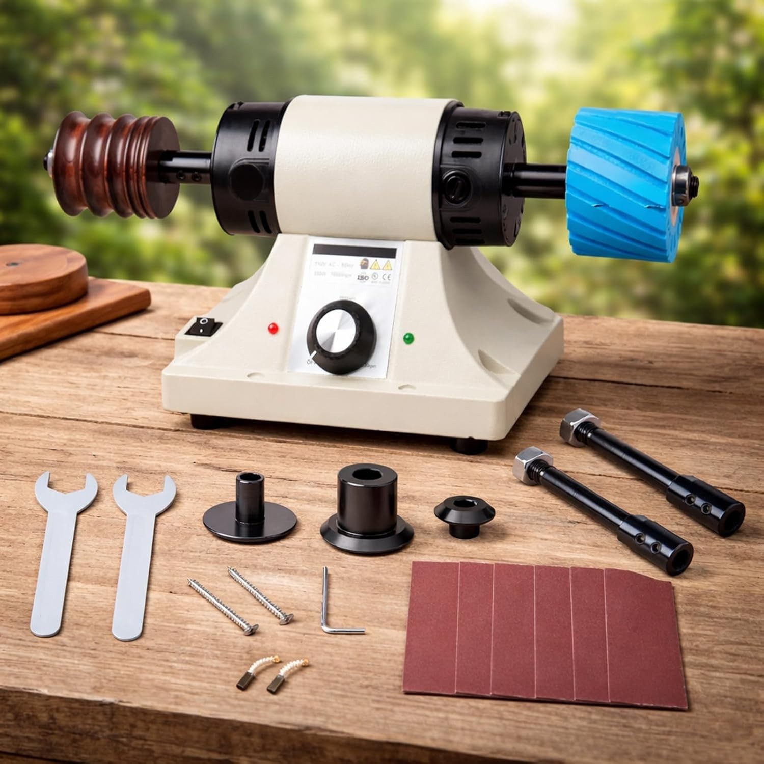 Leather Burnishing Machine Edge Grinding Polisher 8000RPM 110V Tool gallery