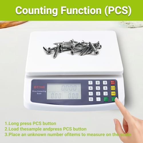 Large Digital Kitchen Scale, 30kg/66lb Commercial Food Scale with Price gallery