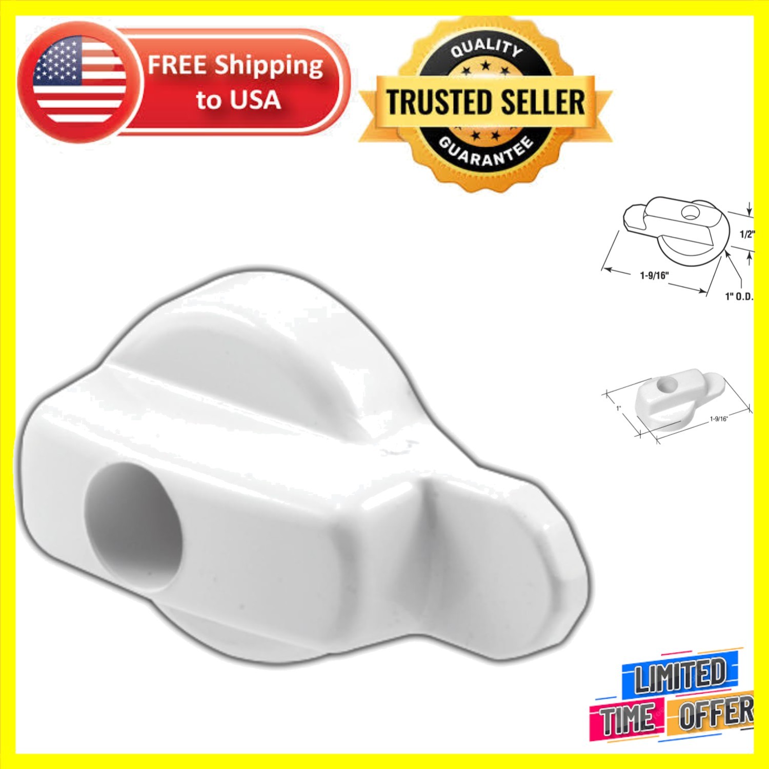 Modern White Screen Door Latch - Perfect for Two-Panel and Three-Panel Doors gallery