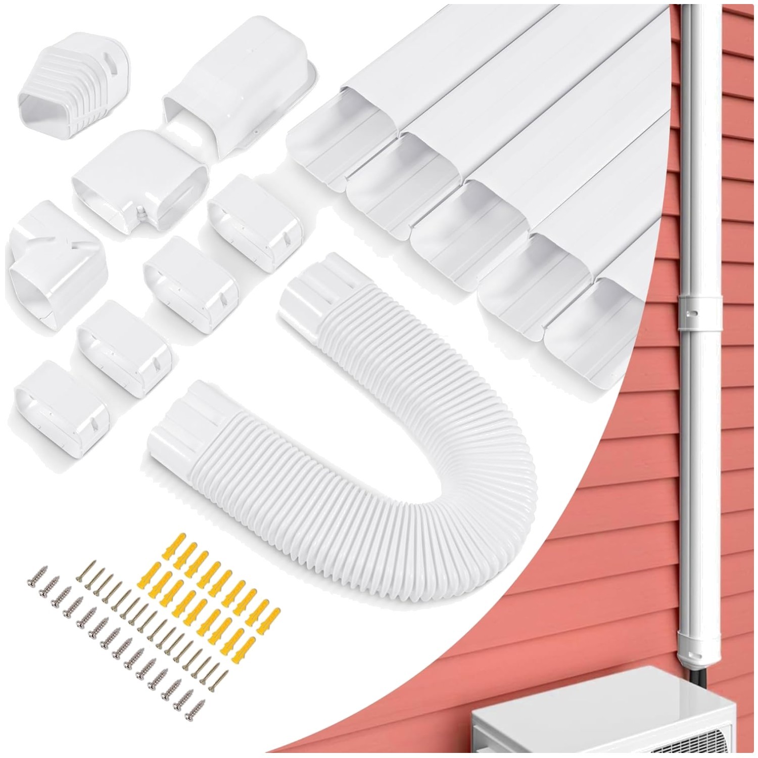 Mini Split Line Cover Kit - White gallery