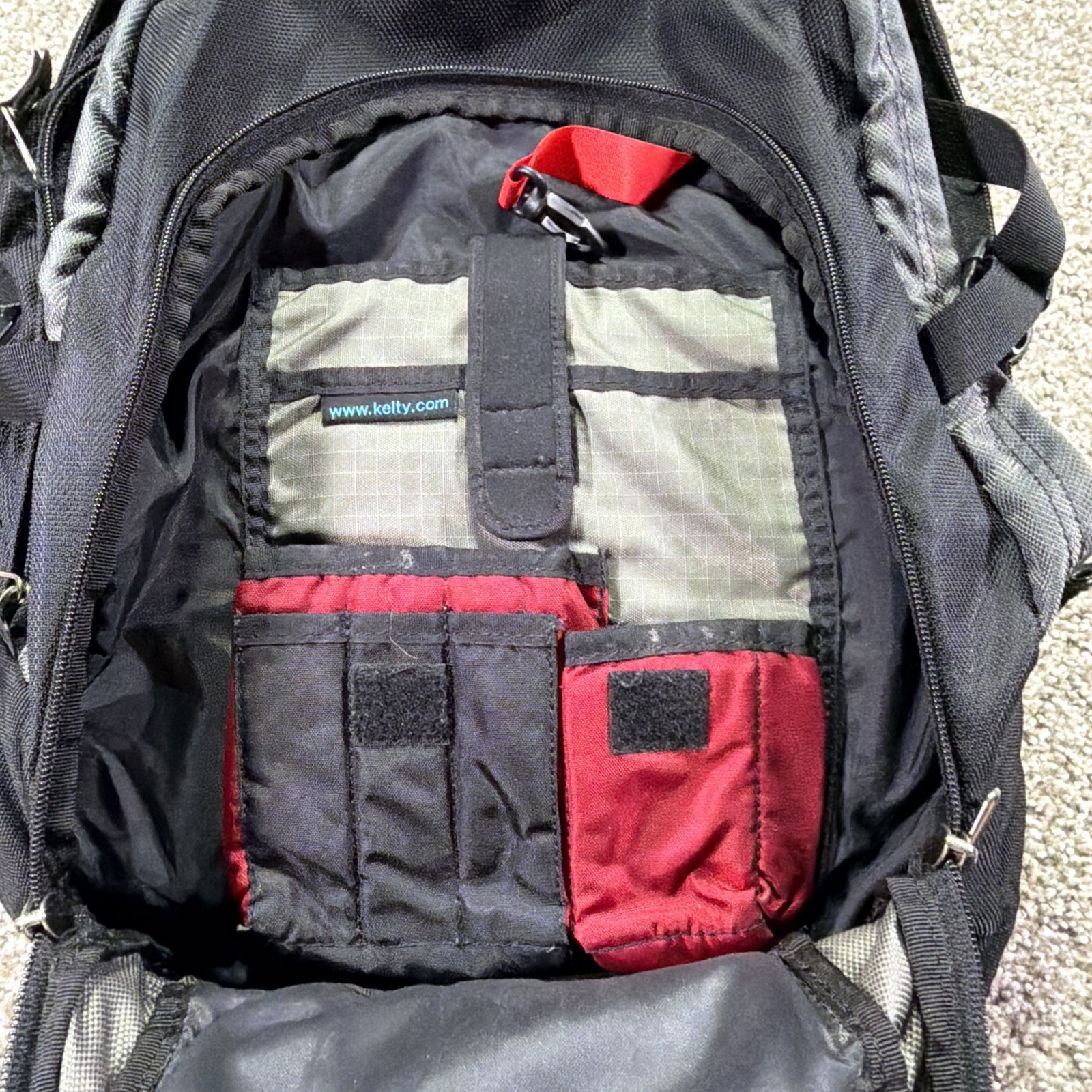 Black Kelty Gigabyte Bungee Backpack Utility Hiking Used 3