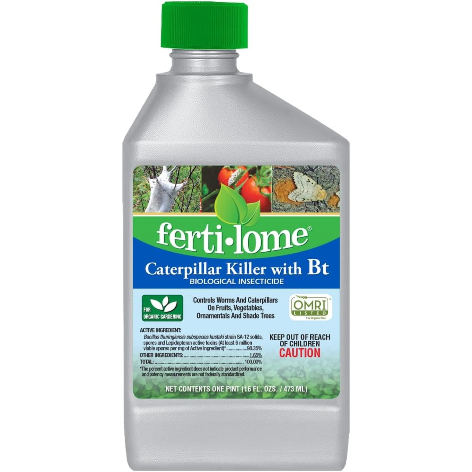 Fertilome Caterpillar Killer with Bt Biological Insecticide, OMRI Listed 16oz gallery