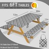 Fitted Waterproof Picnic Table 72" x 30" (Rectangular) Black and White Lines gallery