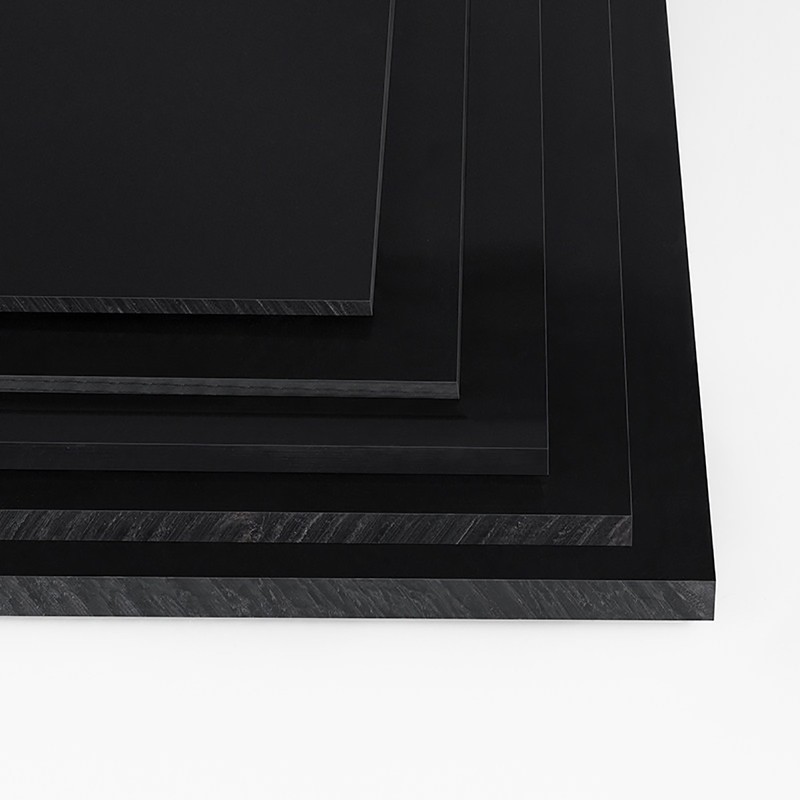PP Polypropylene Black Plastic Flat Board Plate PVC Engineering Sheet Thick 10mm gallery