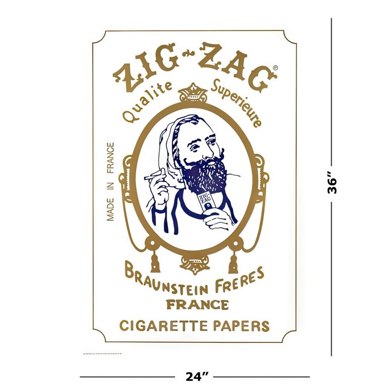 Zig-Zag Man - Advertisement Poster (Classic Rolling Paper Promo Ad) (24" x 36") gallery