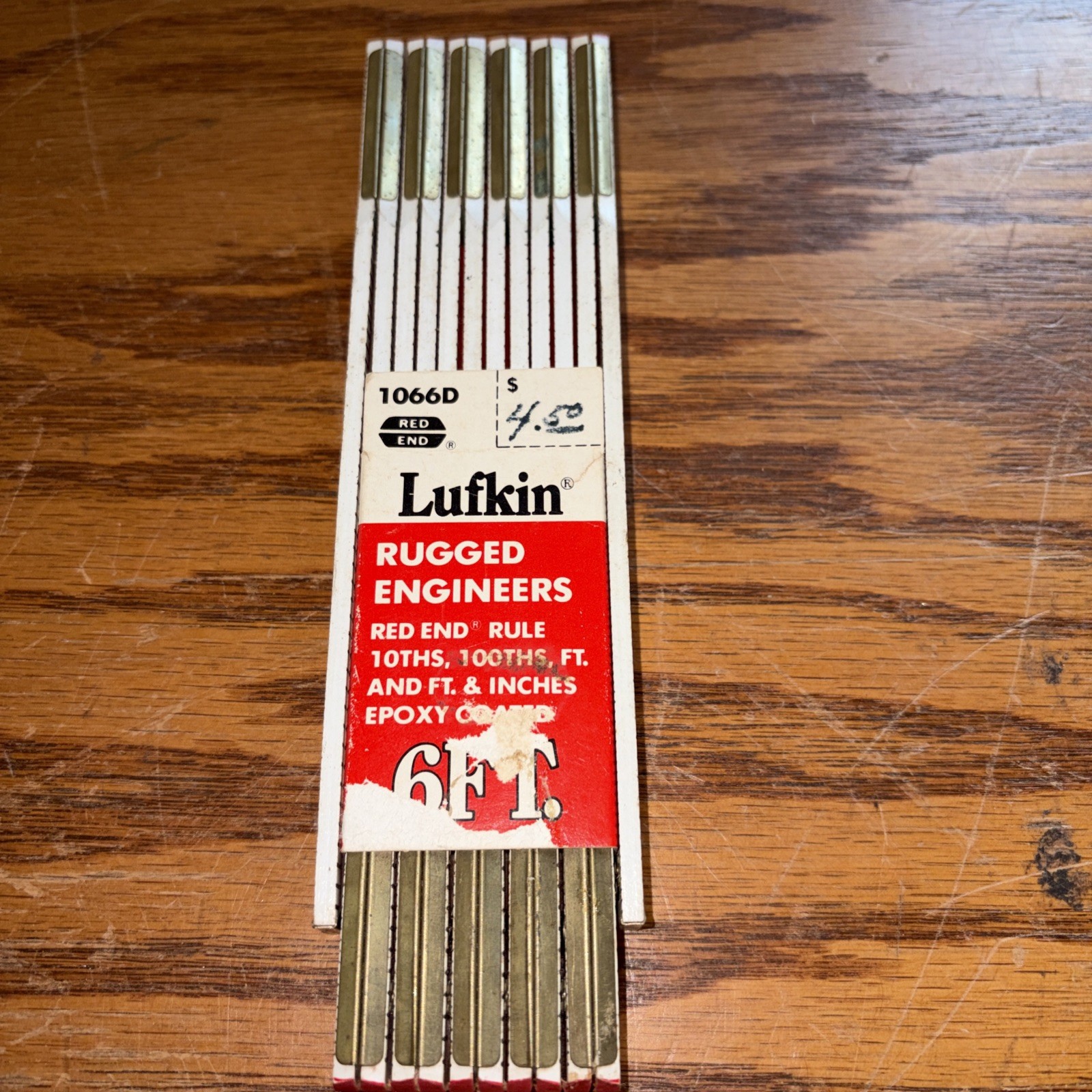 Vintage 1066D Lufkin Rugged Red End Engineers Folding Wood Ruler gallery