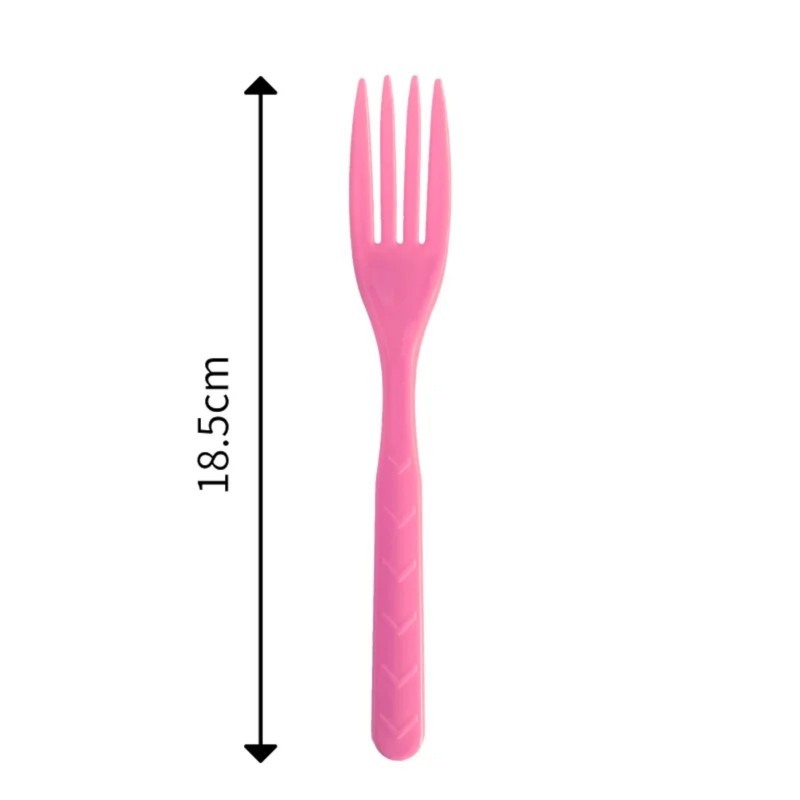 Reusable Plastic Cutlery (18.5cm) - Strong & Durable in Knifes Forks Spoons Mix gallery