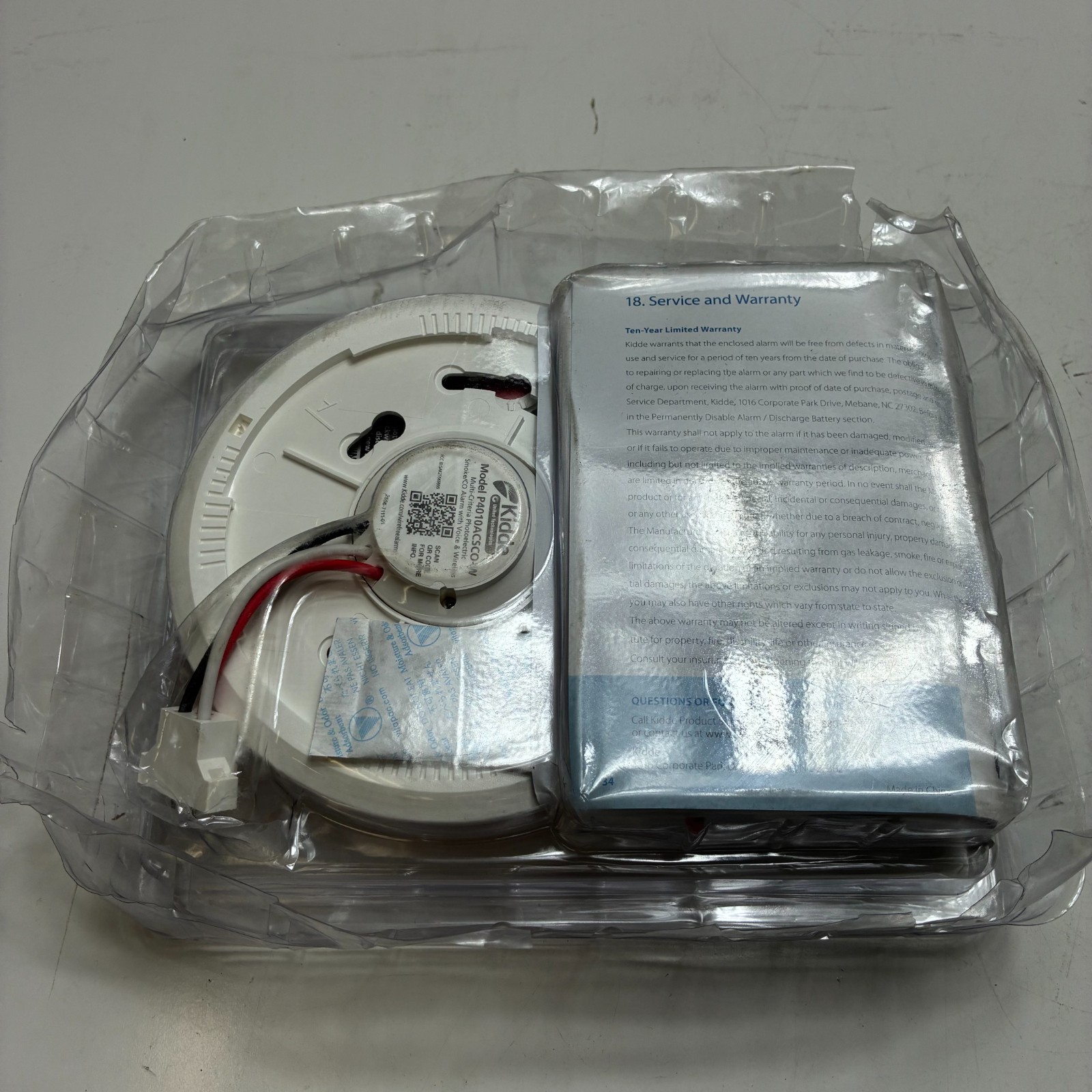 KIDDE P4010ACSCO-W Wire-Free Interconnect Hardwired Smoke Carbon Monox Alarm gallery