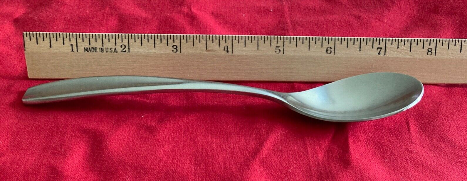 Cambridge ASPEN Teaspoon 7 3/8" Indented Raised Edge Stainless Steel Flatware gallery