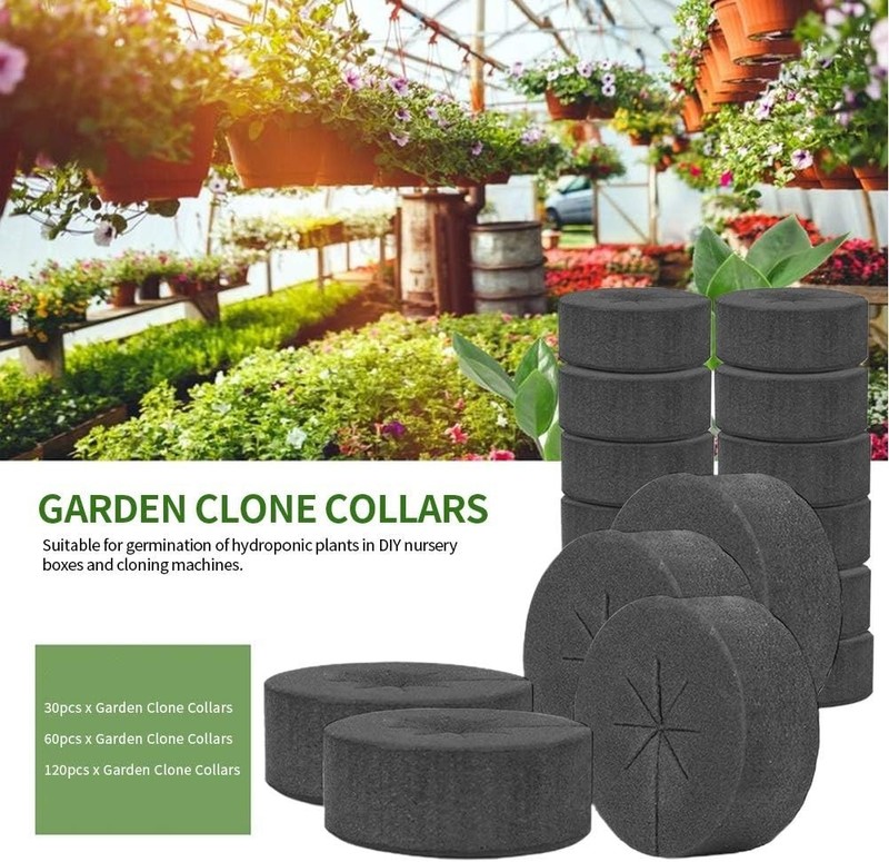 30 Pack Cloning Collars Inserts,Garden Clone Collars Fits 2 Inch Net Cups,Pla... gallery
