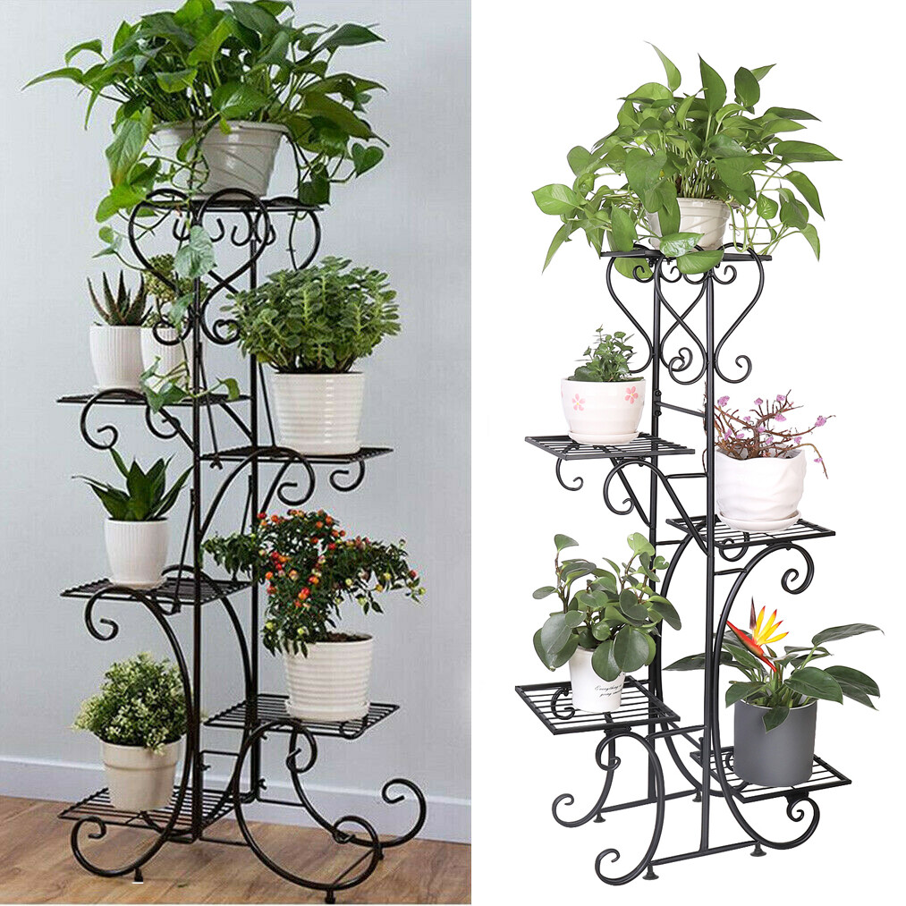Extra Large Indoor Metal Plant Stand Shelf Anti Rust Iron Garden Flower Rack USA gallery