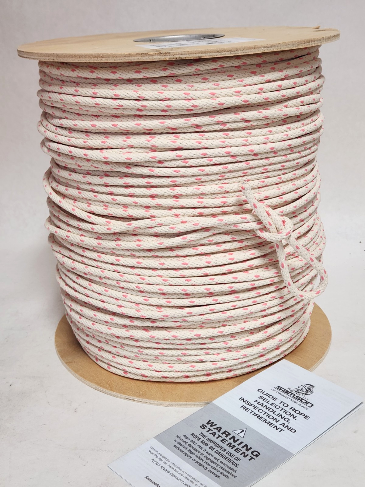 #8 - 1/4 In. x 100Ft Samson Spot Sash Cord Solid Braided Cotton/Nylon Core USA gallery