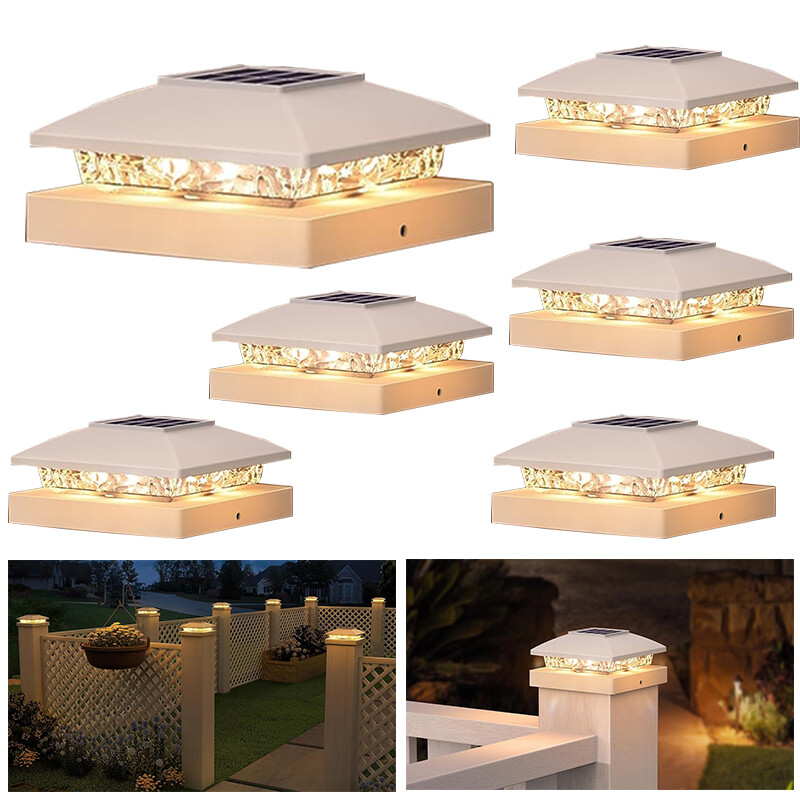 6/12/18Pack Solar Post Cap Light For 4x4 Outdoor Waterproof LED Deck Fence Light gallery
