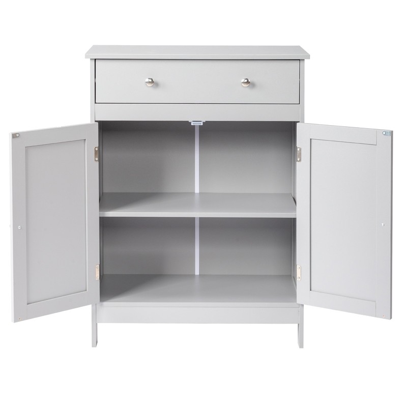 Gray particleboard with melamine veneer, 60*30*80cm, double doors gallery