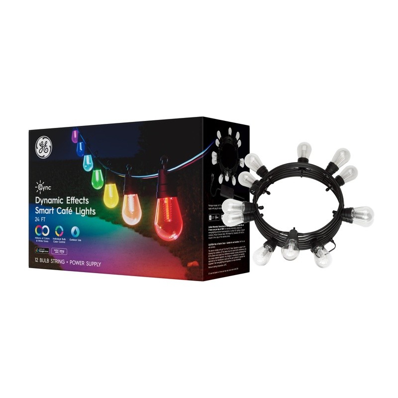 Smart Outdoor LED String Lights 24FT Multicolor IP65 Waterproof Energy Saving US gallery