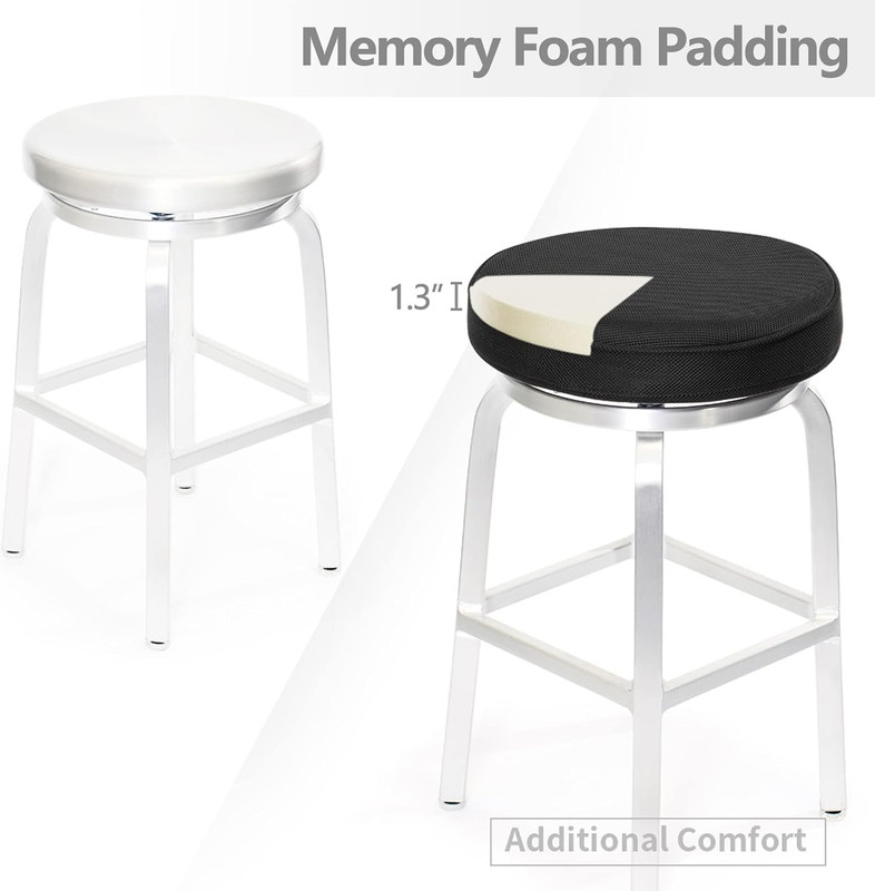 Bar Stool Cushions, Memory Foam round Bar Stool Covers with Non-Slip Backing and gallery