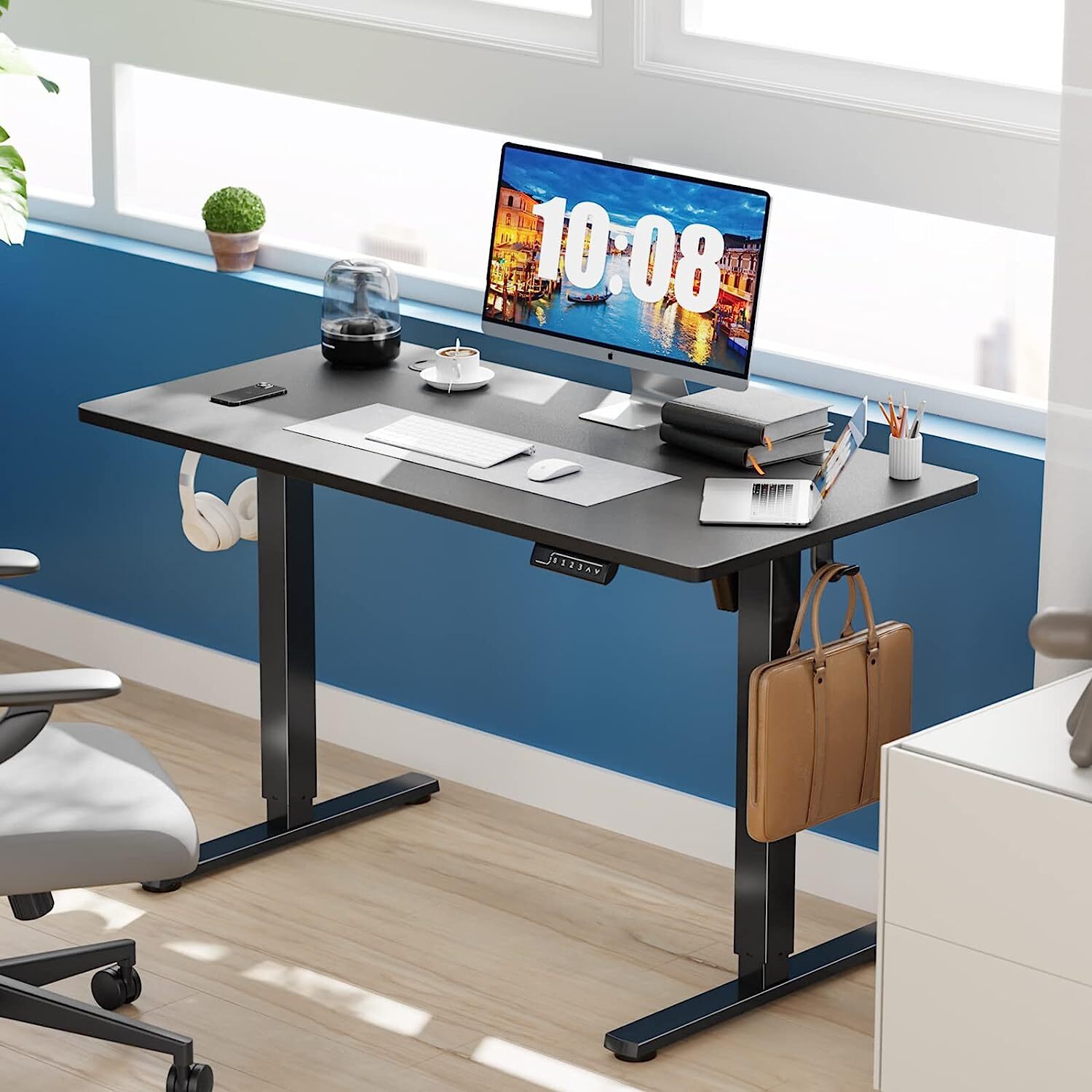 40“ 55" 63” Modern Adjustable Height Electric Standing Desk Home Office Table gallery
