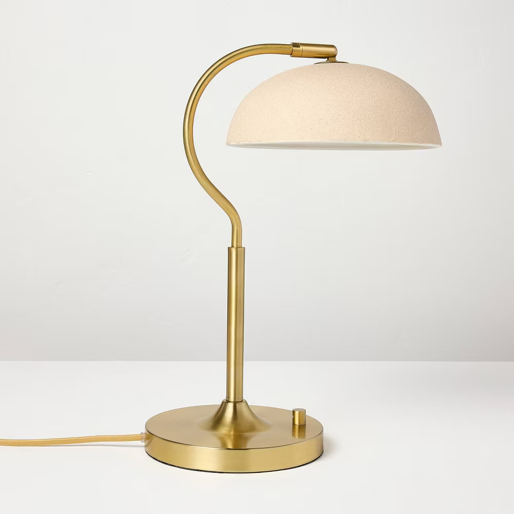 Ceramic Shade Table Lamp Brass - Hearth & Hand with Magnolia gallery