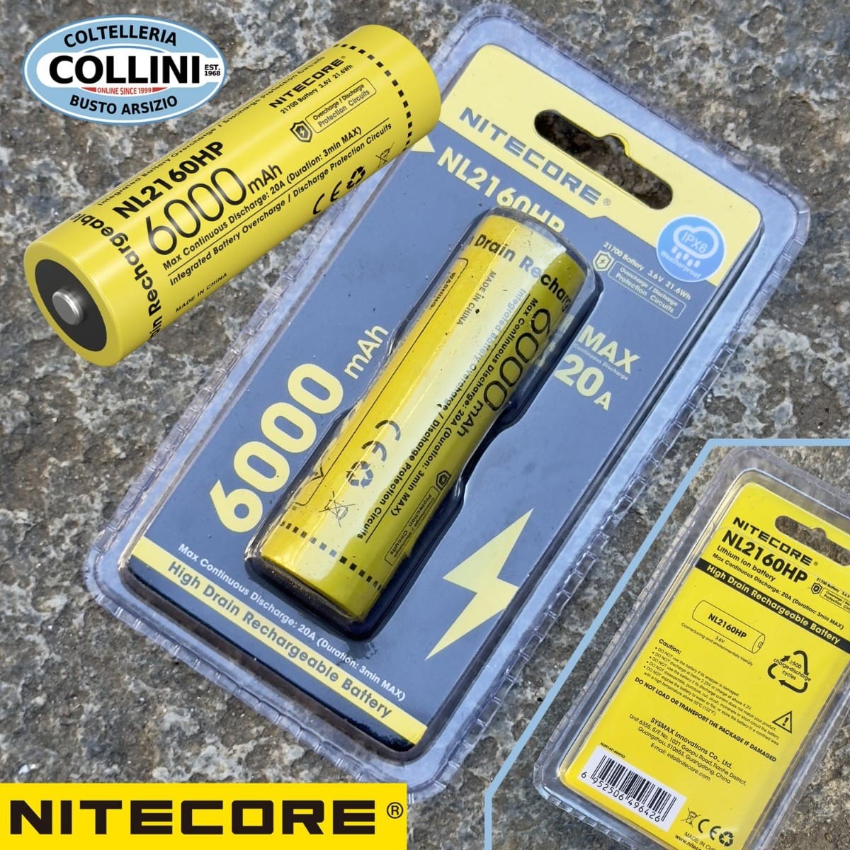 Nitecore - NL2160HP - Rechargeable Li-Ion Battery 21700 3.6V 6000mAh 20A for... gallery
