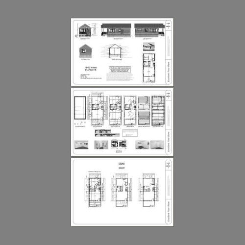 16x32 Tiny House -- 511 sq ft -- PDF Floor Plan -- Model 1B gallery