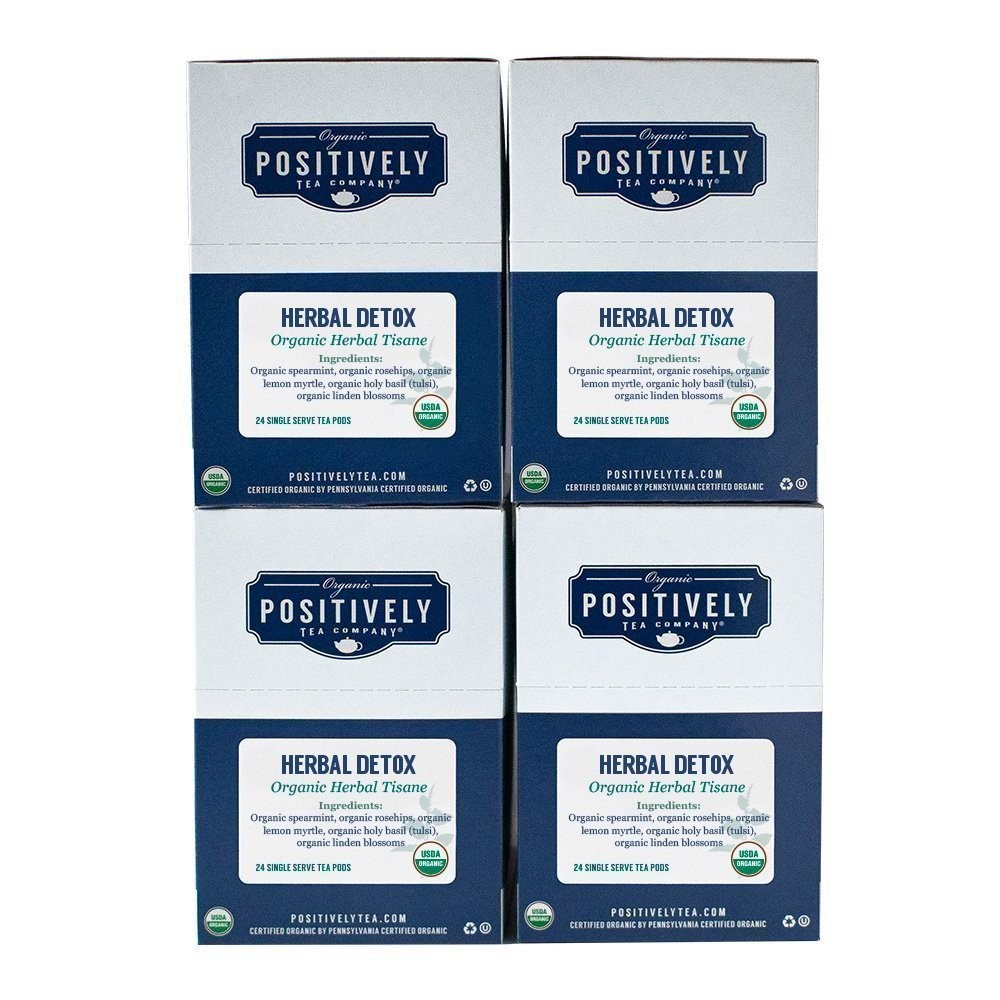 Positively Tea | Organic Herbal Detox Tea | 96 Pods, Keurig Compatible gallery