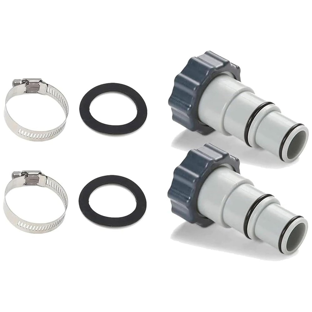 TonGass 2Pack Replacement Threaded to Clamp Style Hose Adapter for Intex Pool...