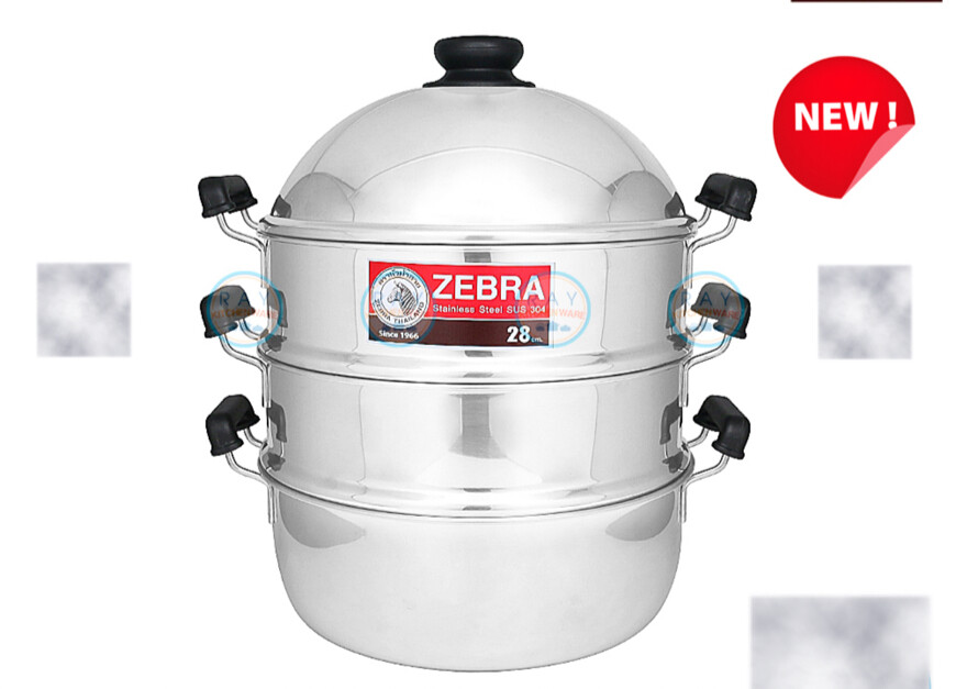Thai Zebra Brand Friendly Steaming Set Stainless Steel 4 pcs Size 28 cm / 40 cm gallery