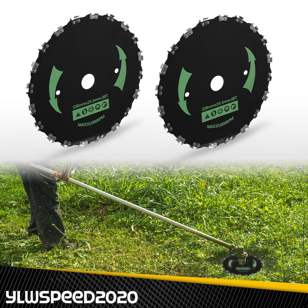 2pcs 9" Chainsaw Brush Blade 20 Tooth Cutter Trimmer Head Weed Mower Saw Blade gallery