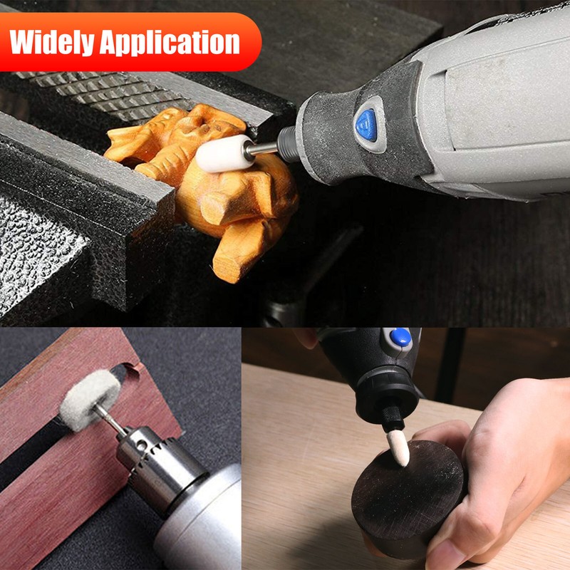 129Pcs Wool Felt Polishing Buffing Pads Waxing Head Wheel for Dremel Accessories gallery