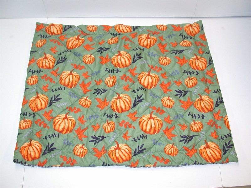 2 Pc Belk "Pumpkin" Comforter Set ~ Green Orange Navy ~ Twin 88 W x 88 L **NEW** gallery