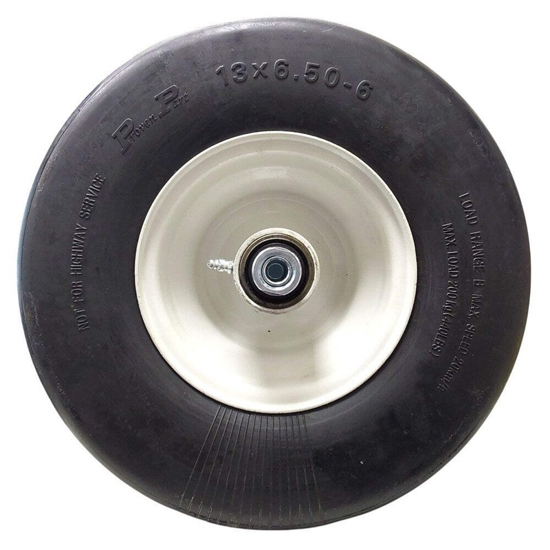 (2) FRONT SOLID TIRE ASSEMBLY PUNCTURE PROOF NO FLAT 13X6.5X6 FITS TORO 103-5185 gallery