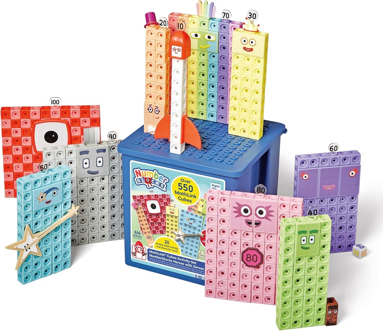 Numberblocks Mathlink Cubes Set Kids Educational Toys Preschool Learning gallery