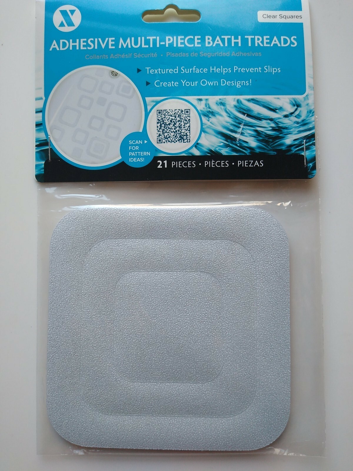 SlipX Solutions Adhesive Square Safety Treads Non-Slip Traction to Tubs, Shower gallery
