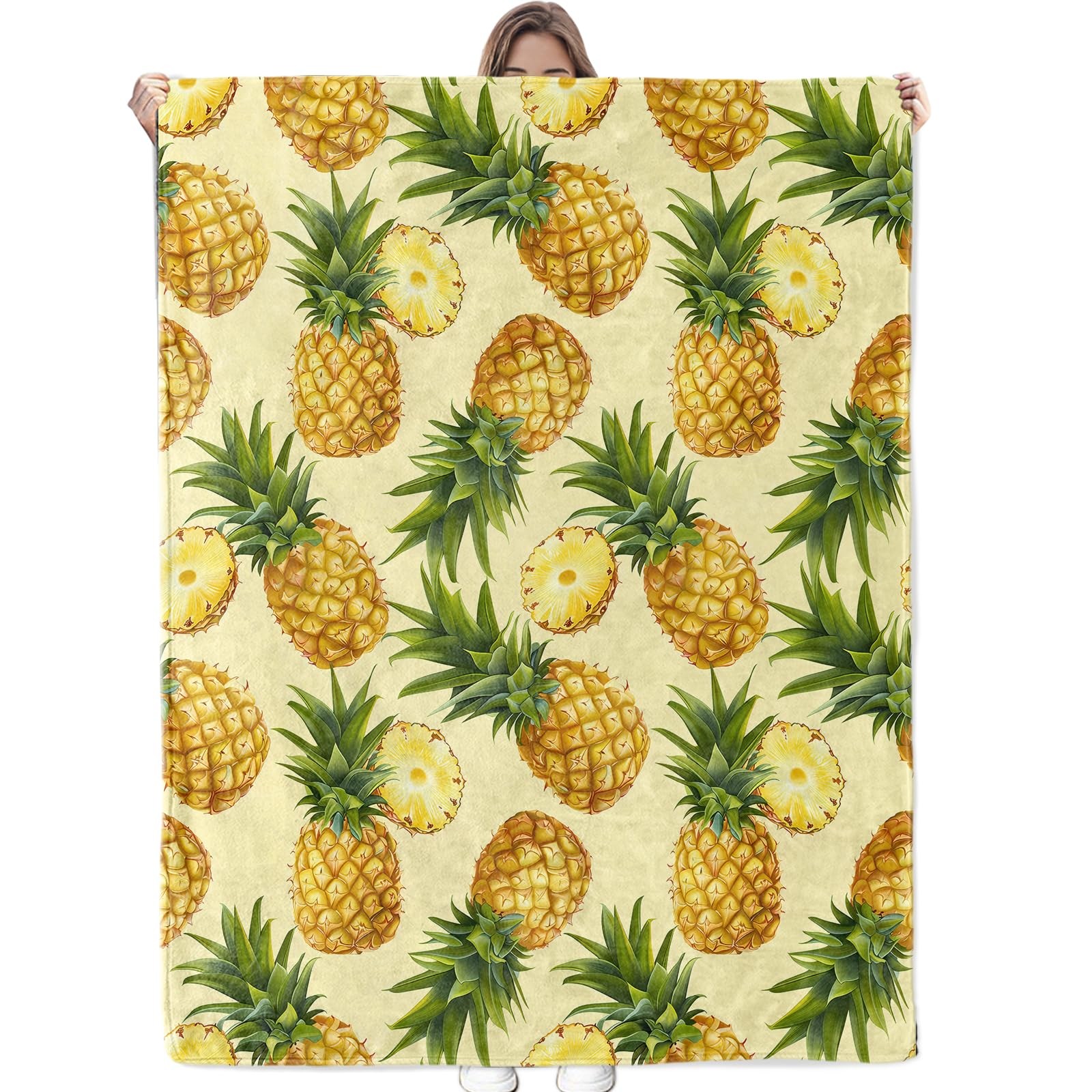 Bidesk Fresh Pineapple Blanket - Ultra Soft & Cozy 60x50 Inch, Pineapple03 gallery