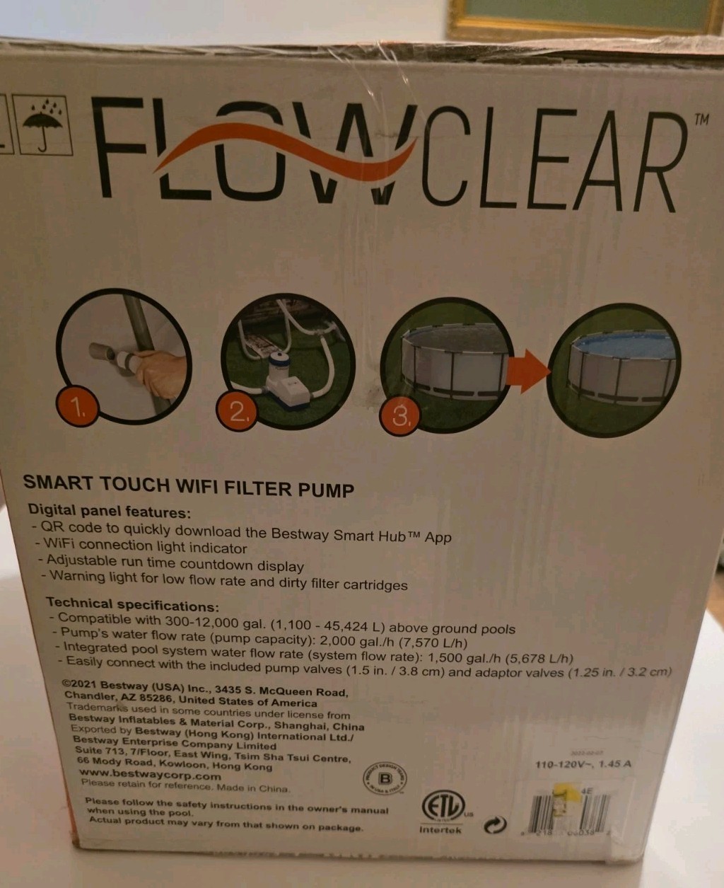 Flowclear 2000 Gal Smart Touch Wifi Above-Ground Pool Pump gallery