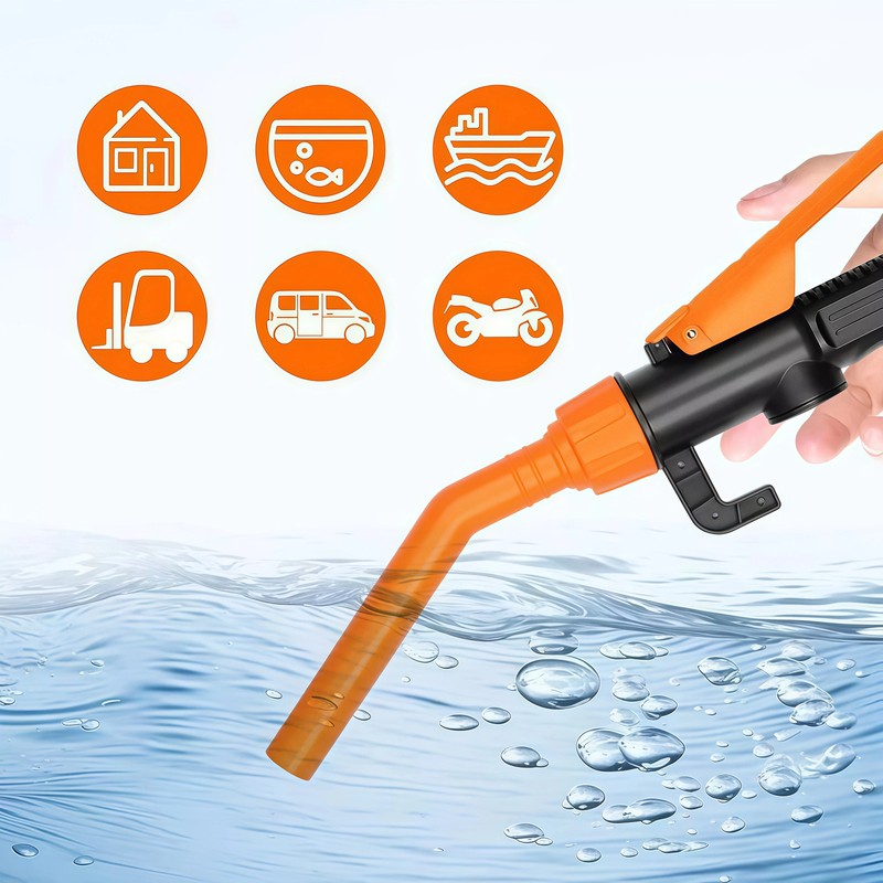 2PCS Battery Powered Electric Fuel Transfer Siphon Pump Gas Oil Water 2.4 GPM US gallery