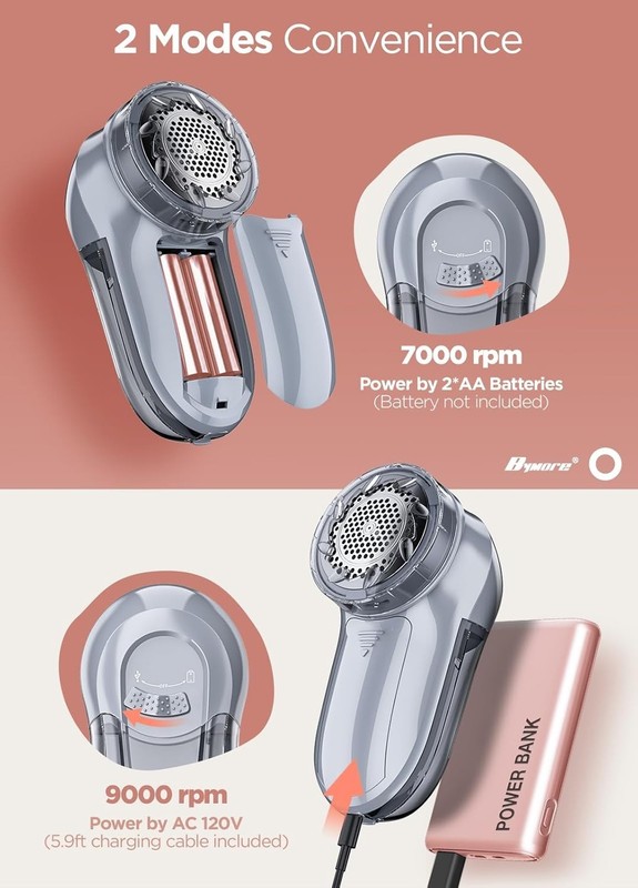 Compact Fabric Shaver with Removable Lint Container - Easy to Use Anywhere gallery
