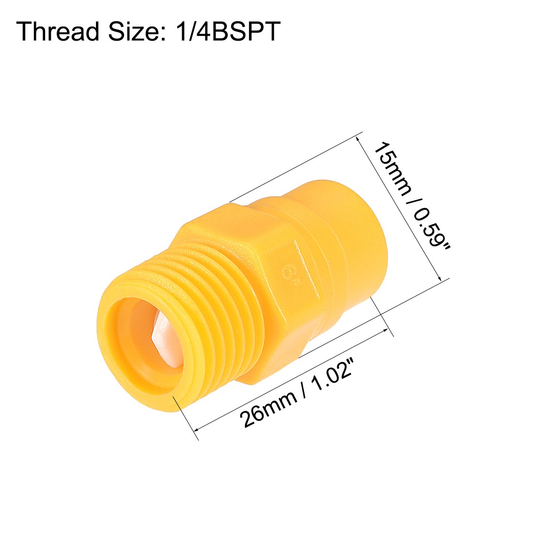 4pack Full Cone Tip 1/4BSPT Plastic PP Wide Angle Nozzle gallery