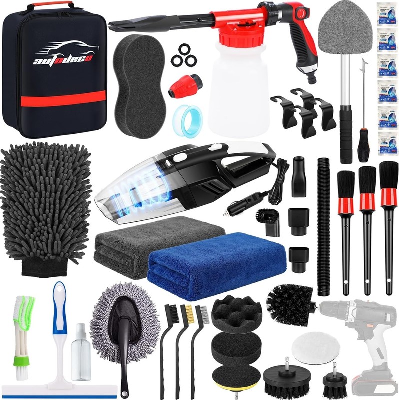 Kit De Limpieza Microfibra 45 Pcs Para Carros Interior y Exterior Con Aspiradora gallery