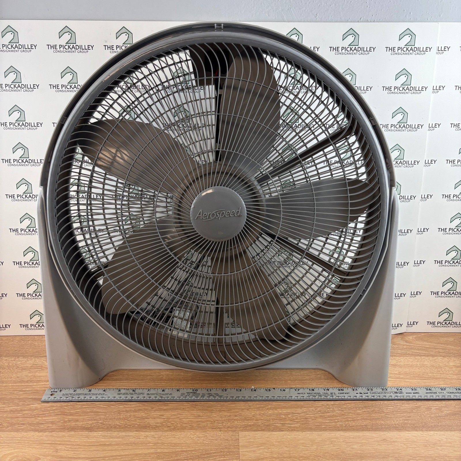 Aerospeed 20 Inch 3-Speed Box Fan Gray Camair AC100 5-Blade Floor Fan gallery