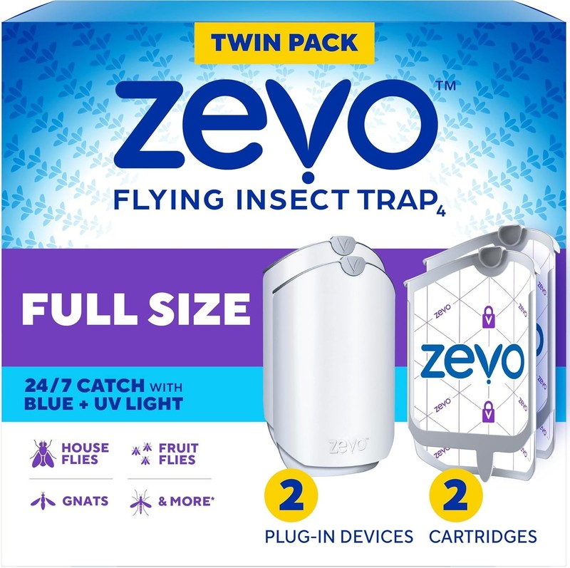2 Flying Insect Traps & 2 Refill Cartridges - Plug in Fly Trap & Indoor Bug C... gallery